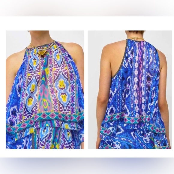 🆕 ZARA Printed Halter-neck Top - Picture 1 of 8